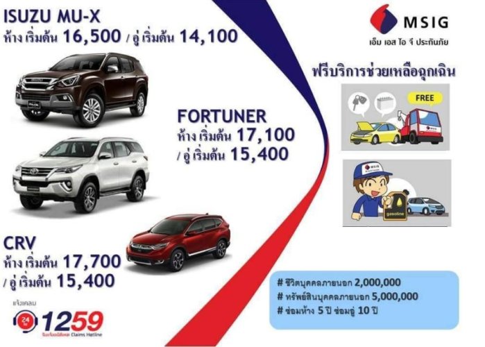 ประกันรถยนต์ MSIG ดีไหม